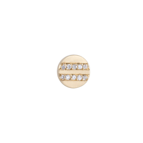 Equality Diamond Stud | 14k Yellow Gold | The Storm Jewelry | Fine Jewelry Made in Los Angeles - committed to empowering female equality, celebrating forever friendships & championing future generations of women.