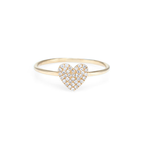 Children's Diamond Heart Ring | Yellow Gold | The Storm Jewelry | Fine Jewelry Made in Los Angeles - committed to empowering female equality, celebrating forever friendships & championing future generations of women.   