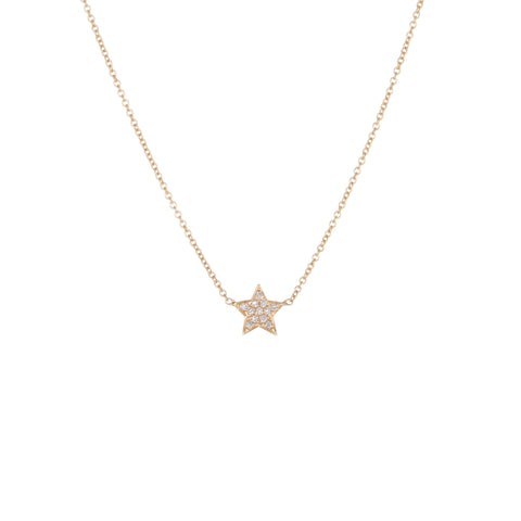 Children's Diamond Star Necklace | Yellow Gold | The Storm Jewelry | Fine Jewelry Made in Los Angeles - committed to empowering female equality, celebrating forever friendships & championing future generations of women.   