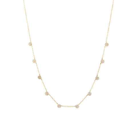 Diamond Disc Necklace | 14k Yellow Gold | The Storm Jewelry | Fine Jewelry Made in Los Angeles - committed to empowering female equality, celebrating forever friendships & championing future generations of women.