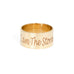 Custom Cigar Band I am The Storm The Storm Jewelry Los Angeles 14k Yellow Gold Ring